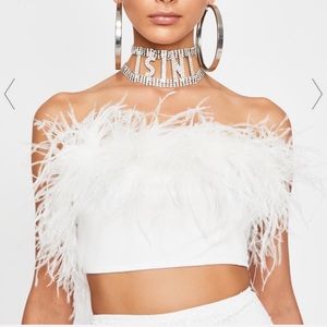 White Feather Bandeau